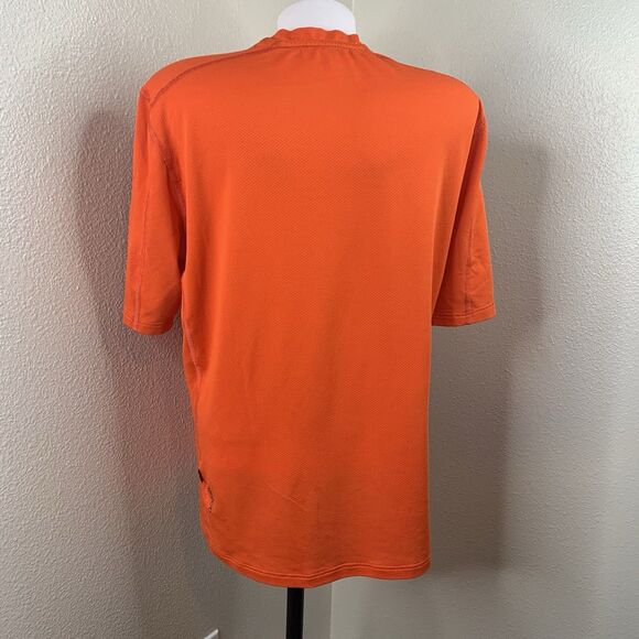Velocio Radiator Tee Men’s Sz L Orange Shirt Mesh Made In Italy *Flaw - Picture 2 of 6